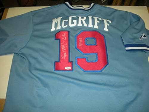 Fred McGriff Toronto Bluejays Crime Dog JSA/CoA potpisao službeni veličanstveni dres - Autografirani MLB dresovi