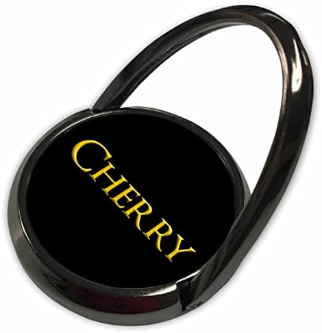 3Drose Cherry Popularno ime žene u Americi. Žuto na crni poklon - Telefonski prstenovi