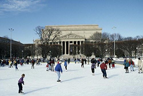 PovijesneFindings Foto: Slivanje leda, Avenue Ustav, zgrada nacionalnih arhiva, Washington, DC