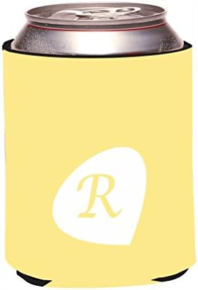 Rikki Knight RKWS-43629 Pismo R Monogram inicijali Primrose žute boje Listovi latica proljetni ljetni dizajn Pivo limenka/soda pića