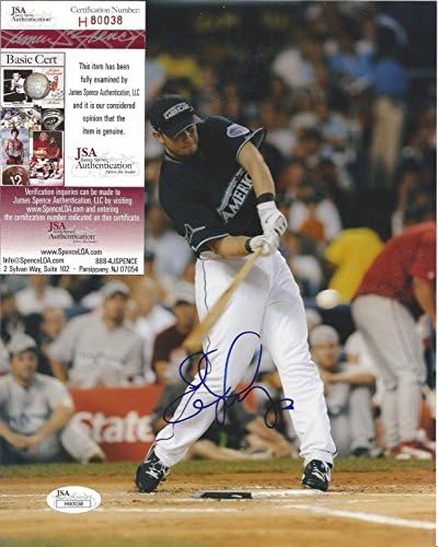 Evan Longoria Rays/A.l All Star potpisana Auto Action 8x10 Photo JSA COA H80038 - Autografirane MLB fotografije