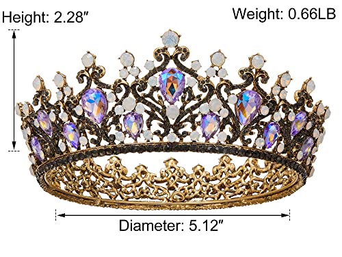 Vjenčane kristalne krune za žene Kraljičina kruna vjenčane tijare od rhinestona za mladenku puna okrugla princeza kruna za djevojčice