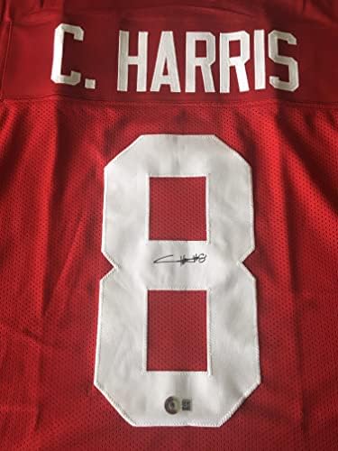 Christian Harris potpisao je autogramirani nogometni dres Beckett CoA - Veličina XL - Alabama linebacker