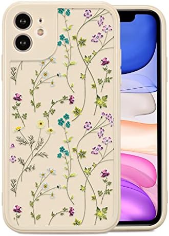 Raleavo cvjetna futrola za iPhone 13, dizajn uzorka cvjetnih grana Slatka kovčega za djevojčice, tanke tanke meke silikonske šok-šok,