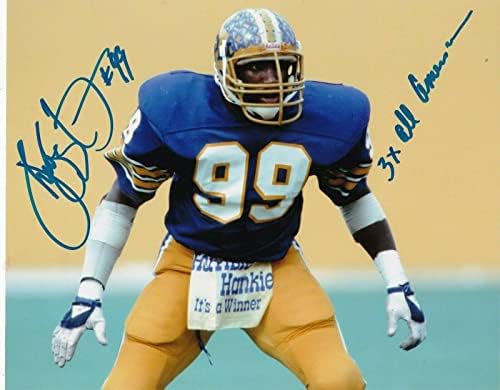 Hugh Green Pittsburgh Panthers 3 x Sve američke akcije potpisane 8x10 - Autografirane NFL fotografije