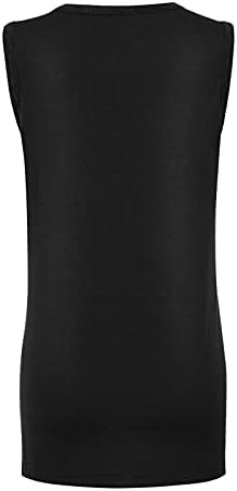 Ženski jednostavni grafički tenk vrhovi osnovne ležerne majice bez rukava bez rukava okrugli vrat tiskana bluza