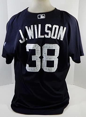 Detroit Tigers Justin Wilson 38 Igra rabljena mornarička Jersey St Mr I Patch 50 090 - Igra Korištena MLB dresova