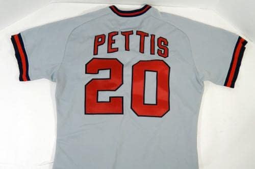 1983-84 Kalifornijski anđeli Gary Pettis 20 Igra korištena siva Jersey DP17533 - Igra korištena MLB dresova