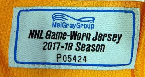 2017-18 Philidelphia Flyers Matt Read 24 Igra Korištena žuta praksa Jersey 411 - Igra korištena NHL dresova