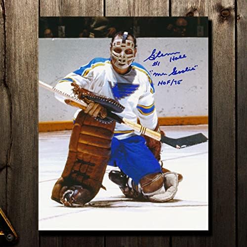 Glenn Hall St. Louis Blues Mr. golman Hof Autographed 8x10 - Autografirani NHL fotografije