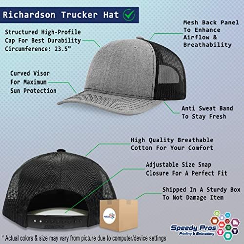 Richardson Strukturirana mrežasta kamiondžija šešir crni disk golf košara šešir
