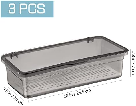 Kutije za odlaganje 3pcs plastična ladica za pribor za jelo s poklopcem kuhinjski pribor za jelo spremnik za odlaganje srebrnog posuđa