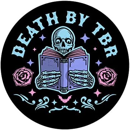 Smrt od T.B.R -a za čitanje knjige za čitanje kostura Halloween Popsockets zamjenjiv Popgrip