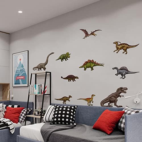 10kom naljepnice za zid dinosaura naljepnice za dječačke sobe 3. akvarel naljepnice za zid dinosaura koje se ljušte i lijepe uklonjive