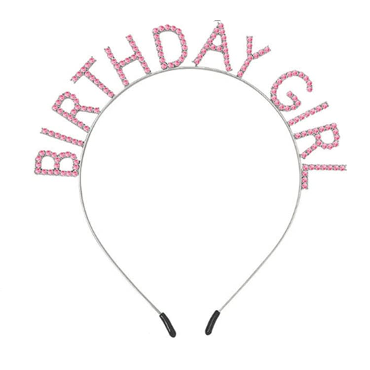 Traka za glavu za rođendansku djevojku, rođendanska tijara za žene, Pokloni za djevojčice Sretan rođendan za žene, Slatki Dodaci za