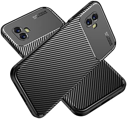 Ranyi za Samsung Galaxy XCOVER6 Pro slučaj, slučajno kućište od ugljičnih vlakana s ojačanim uglovima koji apsorbiraju fleksibilni