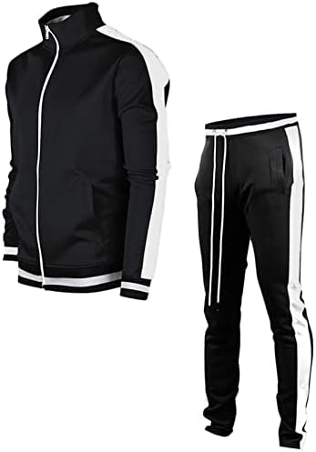 Anime Hoodie Zip Up, muški tracksuits 2 komada casual dugih rukava s punim patentnim zatvaračem Sportski odijela