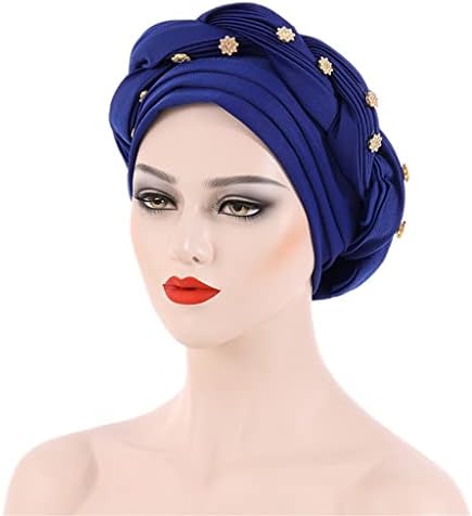 Xxxdxdp žene turban kap moda ručno izrađene hidžab šešir za žene pletenica glava dama glava omotava kasuri kosa