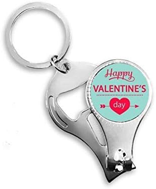 Sretno Valentinovo Green Heart Nail Nipper Ring Otvarač ključeva za ključ