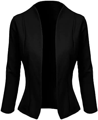 Žene modni ispis dugih rukava otvoreni prednji vitki bluz kaput Svečano odijelo jakna za uredski rad na odmoru zima zima