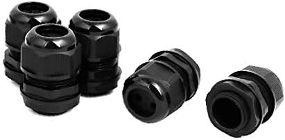 X-DERE M25 5 mm 3 rupe kabelske žlijezde spojeva cijevi za priključak crnih 5pcs (m25 5 mm 3 agujeros kablovske žlijezde cijevi zanektor