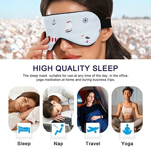 Unisex maska ​​za spavanje za oči galebal-ocean-brod-sidrišta noćna maska ​​za spavanje Udobno pokrivanje nijansi za spavanje