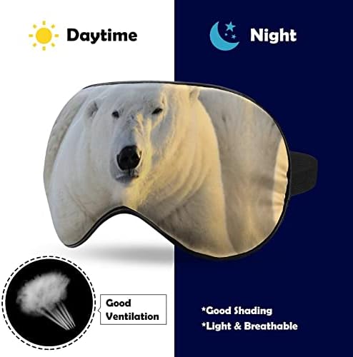 Slike polarnih medvjeda meke maske za oči s podesivim remenom laganim udobnim povezom za spavanje