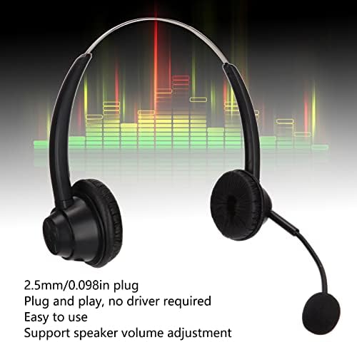 Slušalice Sazao Call Center, Ultra Light, podesivi volumen podesivi žičani telefonske slušalice mekane buke Fleksibilna traka za glavu