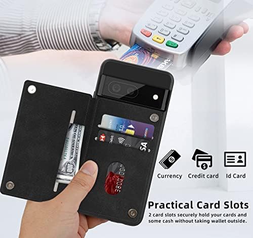 za futrolu za novčanik od 7 do 5 inča s držačem kreditne kartice, preklopni stalak od PU kože s pretincima za kartice, magnetska Torbica