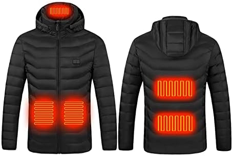 Grijana jakna; električni kaput jakna s kapuljačom grijaći prsluk zimski toplinski grijač za muškarce Muški kaput