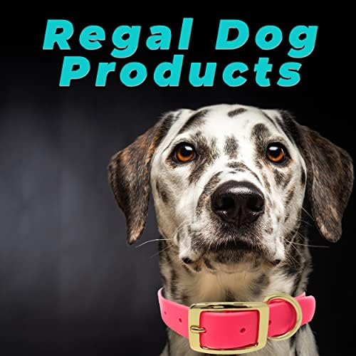 Regal Pas Products Veliki ružičasti vodootporni ovratnik za pse s zlatnim oblogom dvostrukim kopčama i D prstenom | Prilagođeni fit