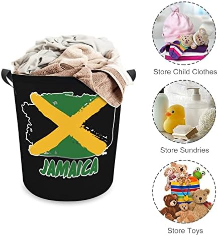 Jamajka zastava Velika rublje rublja sklopiva košarica za pranje rublja Izdržljiva košarica za odlaganje igračaka