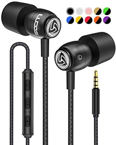 Ludos 2 crne ušne ušice - buka i ultra stilski slušalice - udobne i izdržljive