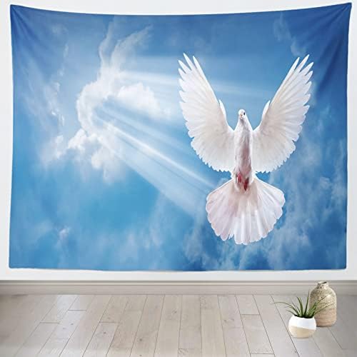 Corfoto 10x8ft tkanina Isus Krist mir golub pozadina sunce sveto svjetlo zrači plavo nebo bijelo golub pozadina Bog blagoslovi nebo