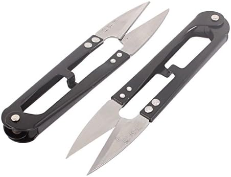 AEXIT 2 PCS ručni alati Metal Grip Fishing Line Cross Stitch Craft Skissors Scissors Scississors & Shears Cutter Black Black