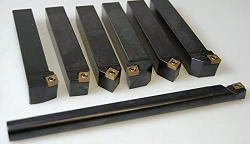 Izmjenjivi tokarski alat za tokarilicu od 6 mm, 7-dijelni set alata za tokarenje od karbida, alat za bušenje s držačem tokarilice,