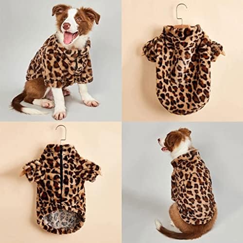 Wzhsdkl haljina za odjeću za kućne ljubimce zimski kaput mali pse mačje odjeća leopard chihuahua