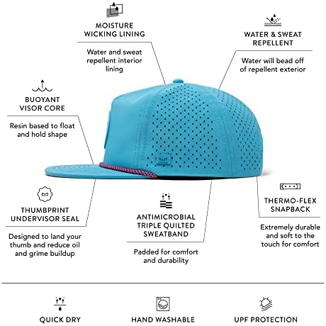 Melin Coronado Hydro, Snapback šešir za performanse, bejzbol kapu otporna na vodu za muškarce i žene