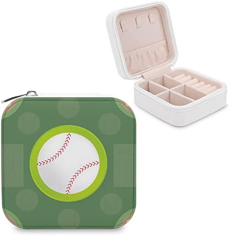 Kutija za nakit mala prijenosna putna torbica od PU kože organizator zaslona držač za pohranu prstenja naušnice ogrlice narukvice Bejzbol