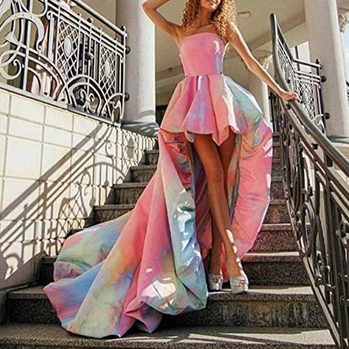 Jubilarna Haljina ženska ženska moda seksi top s printom u boji elegantna nepravilna haljina haljine od bundeve za