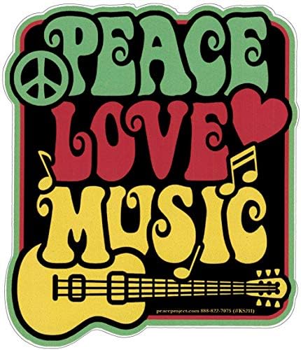 Glazba mira i ljubavi-naljepnica s malim branikom ili naljepnica za prijenosno računalo