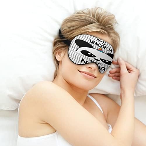 Nova Panda jednorog za spavanje maska ​​za oči za oči s podesivim remenom zavezanim očima za putovanja aviona