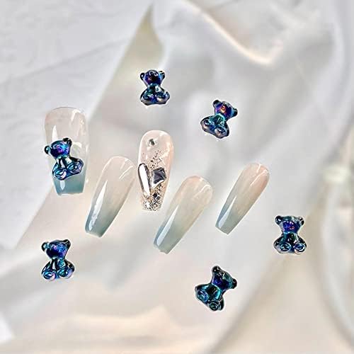 10 PCS Dekora noktiju Izvrsni lagani oblik medvjeda Prozirni 3D efekt DIY Mini crtić naljepnice za nokte Naljepnice za nokte -