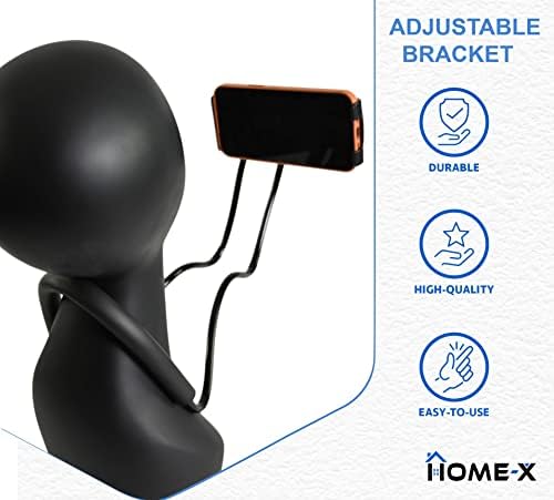 Home-X oko Univerzalnog držača mobitela bez vrata, prijenosni stalak za pametni telefon za vrat, izvrstan za streaming, selfieje, čitanje-odgovara