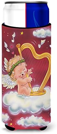 Caroline's Treasures aah7273muk anđeli s ultra zagrljajem Harp Valentinovo za tanke limenke, može hladiti rukav zagrljaj zagrljaja