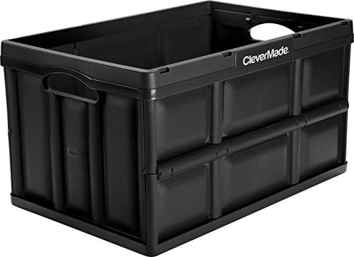 Clevermade 45L srušeni kanti za skladištenje, 3 pakiranja i 62L sklopljivih kanti za skladištenje - izdržljive plastične preklopne