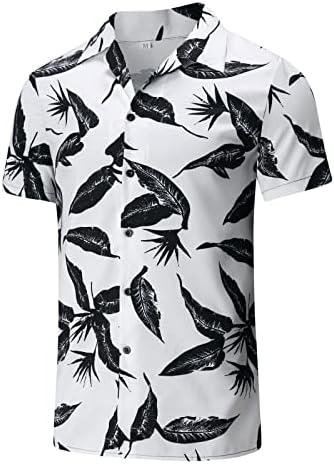 Muški havajski gumb dolje košulja set list Print majice kratkih rukava i kratke hlače muškarci labavi fit bracy suhi trening odjeću