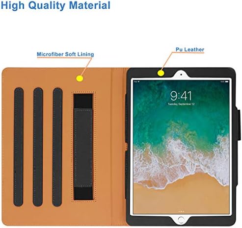 Slučaj iPad 9./8. generacije, iPad 10.2 Slučaj 2021/2020 s držačem olovke - multi -kutni stalak, remen za ruke, automatsko spavanje/buđenje