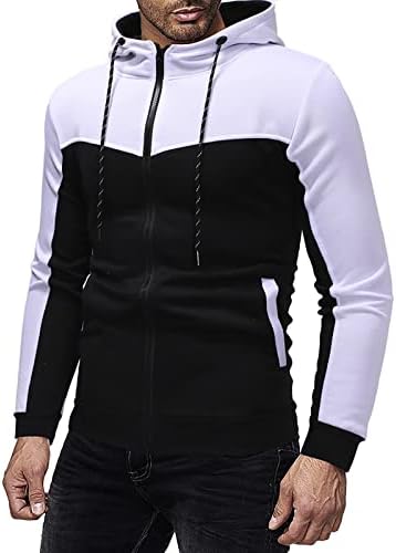 Uofoco muški patentni patentna kapuljača casual kamuflažna sportska dukvica jakna s kapuljačom s dugim rukavima teška kategorija za