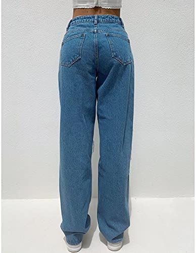 Sikye rupa ležerna labava široka visoka ženska traperice hlače u struku traper traper traperice hlače uvađene